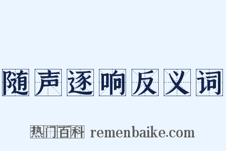 随声逐响反义词是什么意思的图片